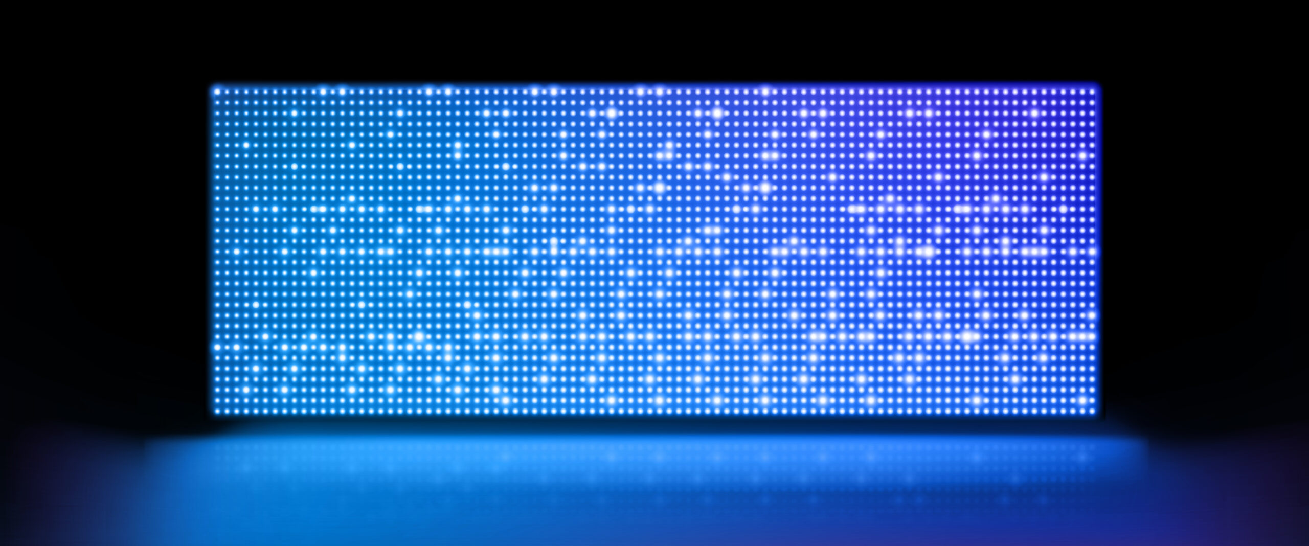 Led light screen concert or show background. Board wall stage with monitor glow tv pixel texture pattern. Digital television technology lcd projection studio for cinema or disco club performance.